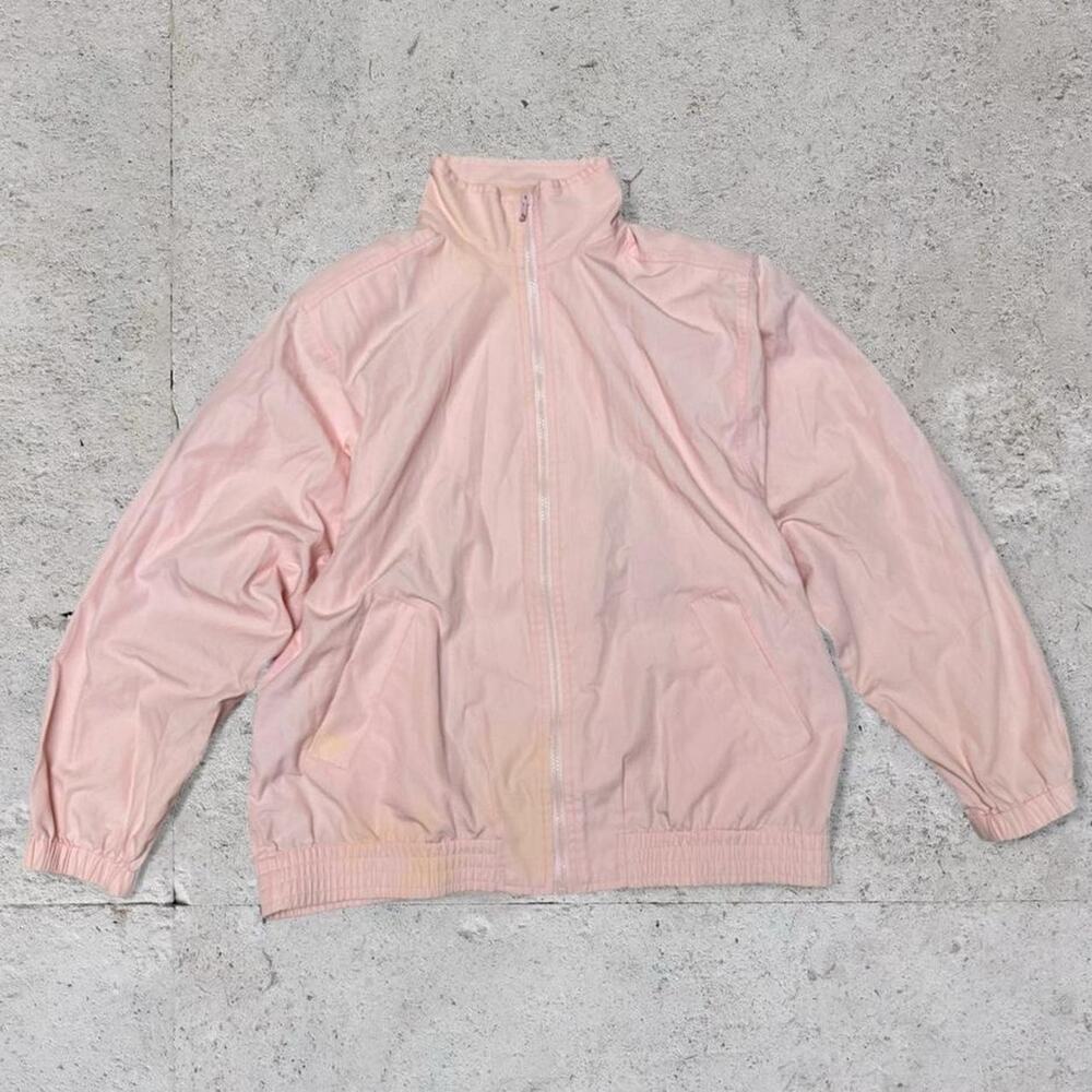 Vintage 80s style pink zip